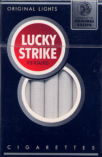 Lucky Strike Original Lights cigarettes hard box